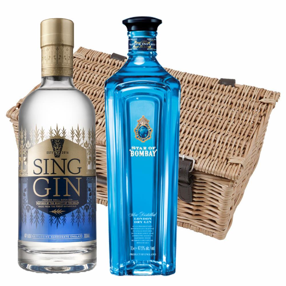 Sapphire Star Of Bombay & Sing Gin Twin Hamper (2x70cl)